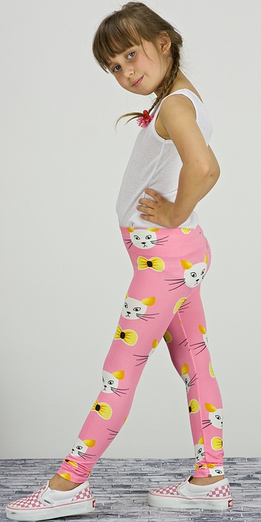 Leggings Kinder Hose „Katze" Mädchen Jeggings Treggings Leggins Gr 110 ...